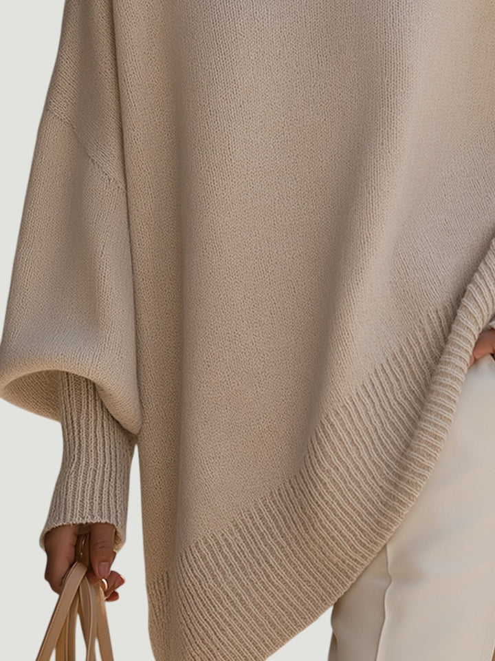 Bea - Pull Poncho Beige Chic