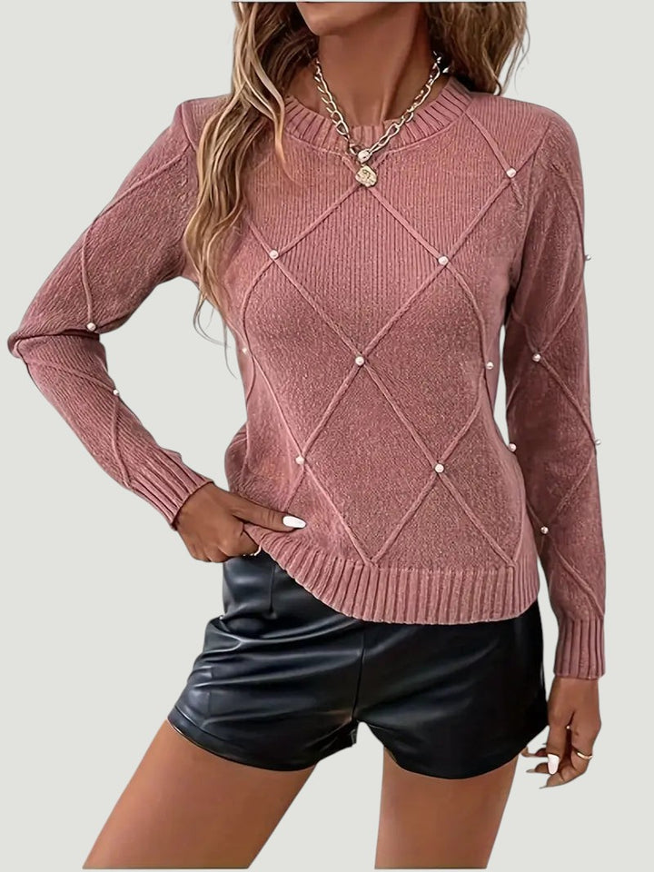 Élise - Pull Chic à Perles