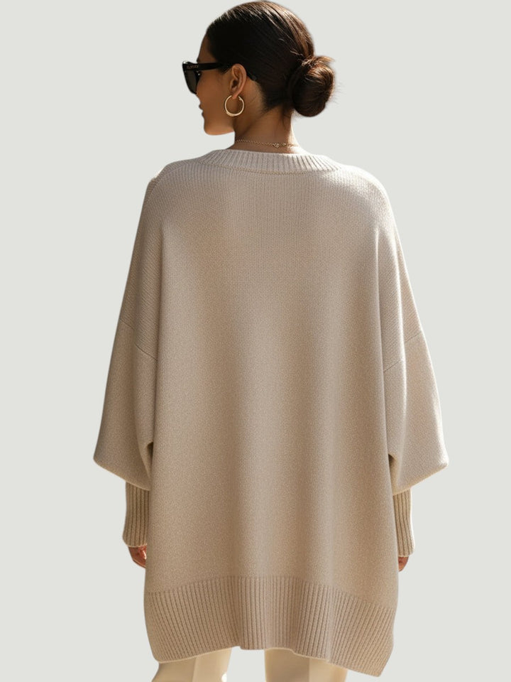 Bea - Pull Poncho Beige Chic