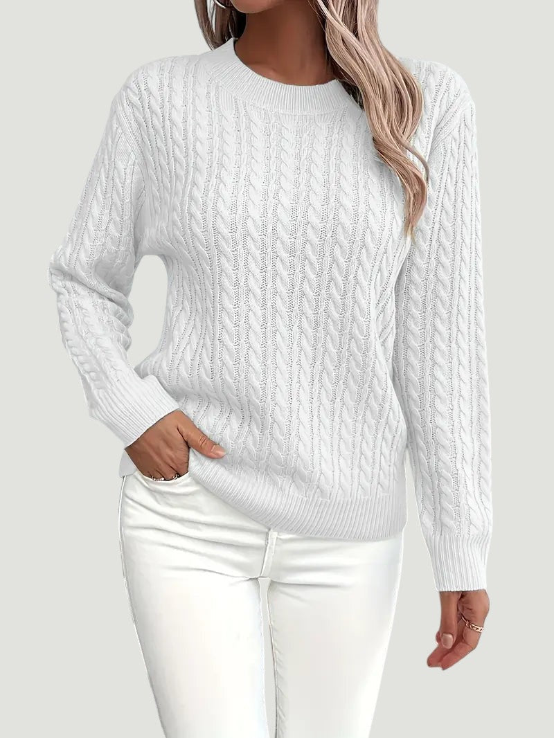 Lena – Pull en tricot à torsades pour femme