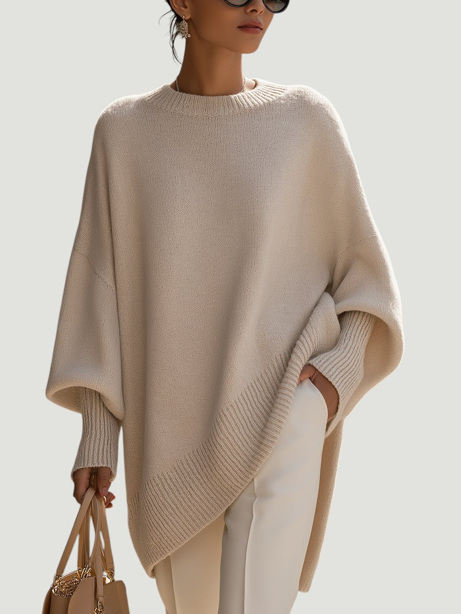 Bea - Pull Poncho Beige Chic