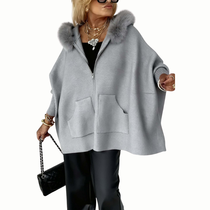 Isadora™ — Cape poncho rose élégance chaleureuse