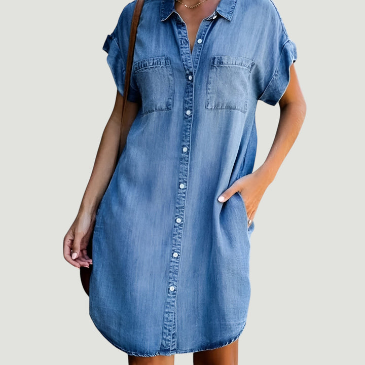 Julie™ | Robe en Jean à Boutons