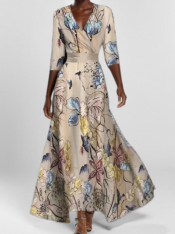 Lea | Robe Maxi Midi Élégante et Glamour Bordeaux