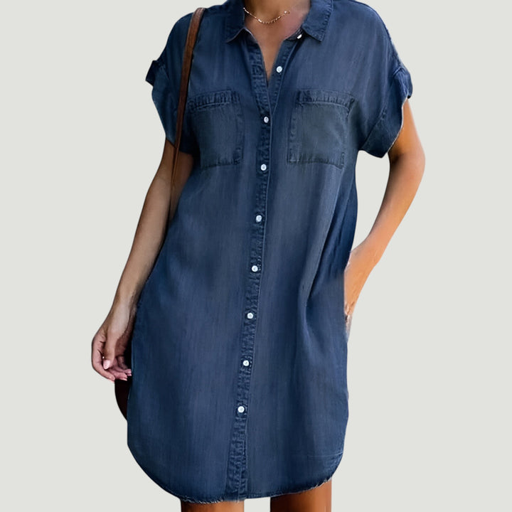 Julie™ | Robe en Jean à Boutons