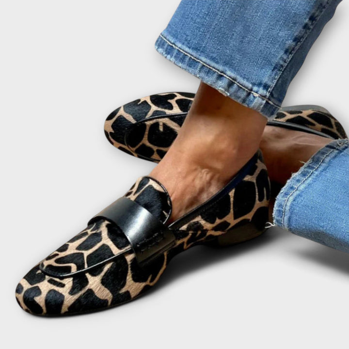 Léonie™ Mocassins Féminins Léopard Élégants