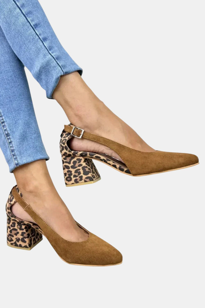 Clémence | Escarpins à Talons Imprimé Léopard