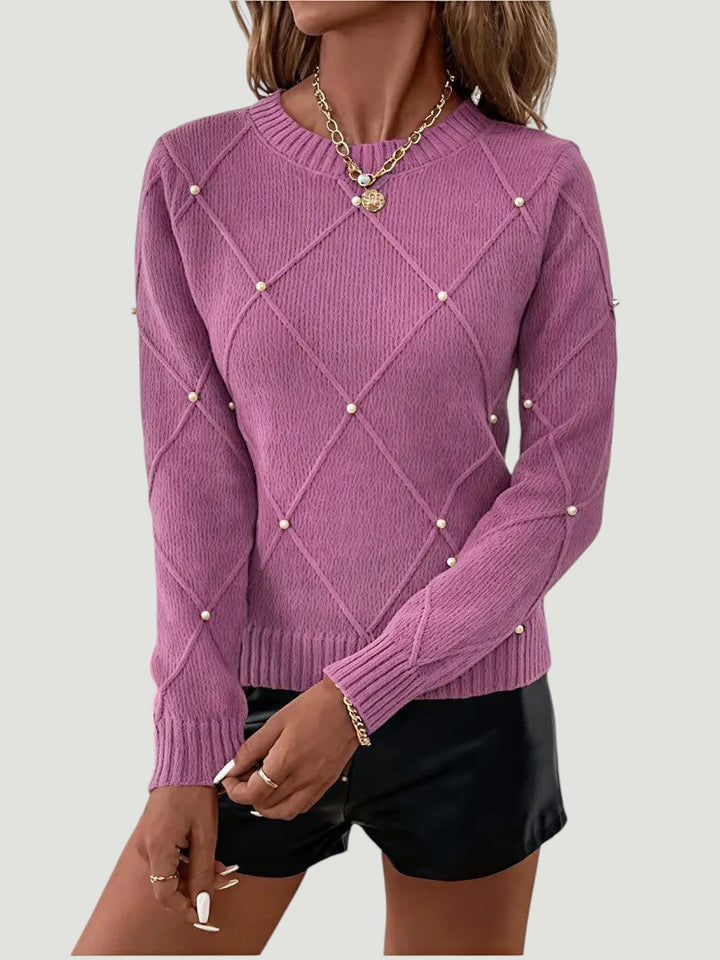 Élise - Pull Chic à Perles