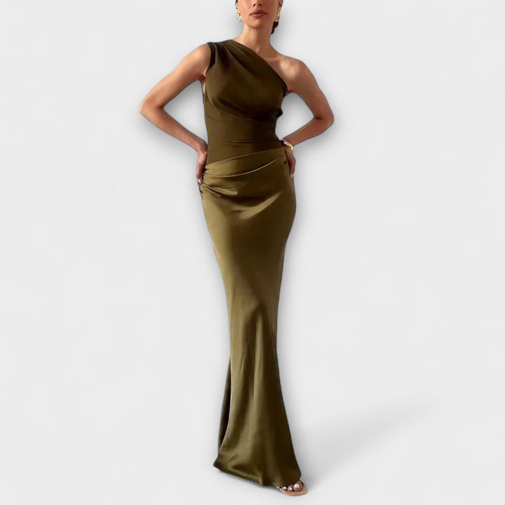 Luna - Robe asymétrique en satin
