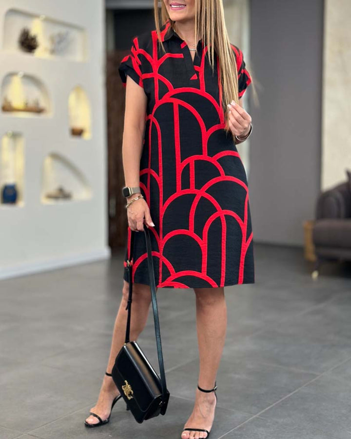 Élyne™ | Élégante Robe à Manches Courtes