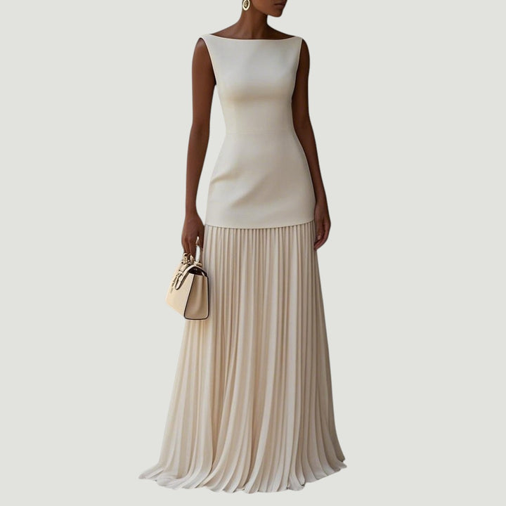 Celeste | Robe Maxi Plissée