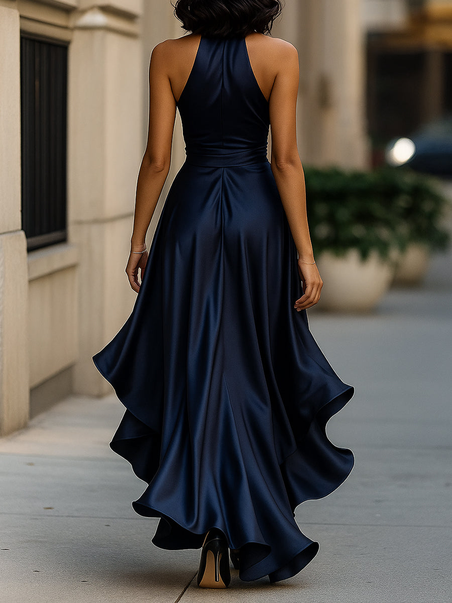 Isadora™ Robe Féminine Drapée Élégance Satinée