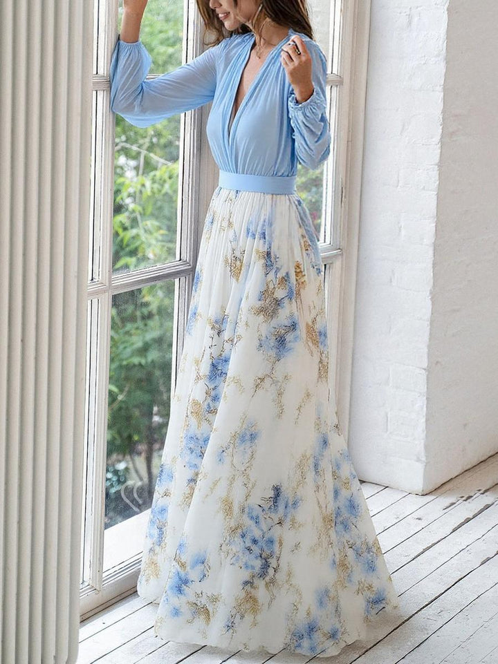 Celeste™ Robe Féminine Longue Élégance Florale