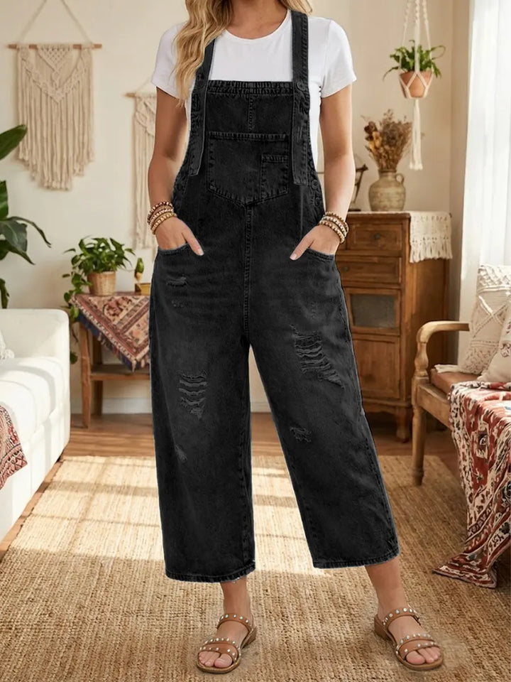 Aurevia | Salopette en jean effet vintage