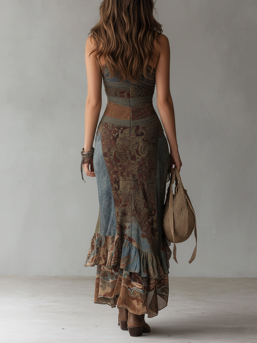 Truus | Robe Maxi Fleurie Vintage