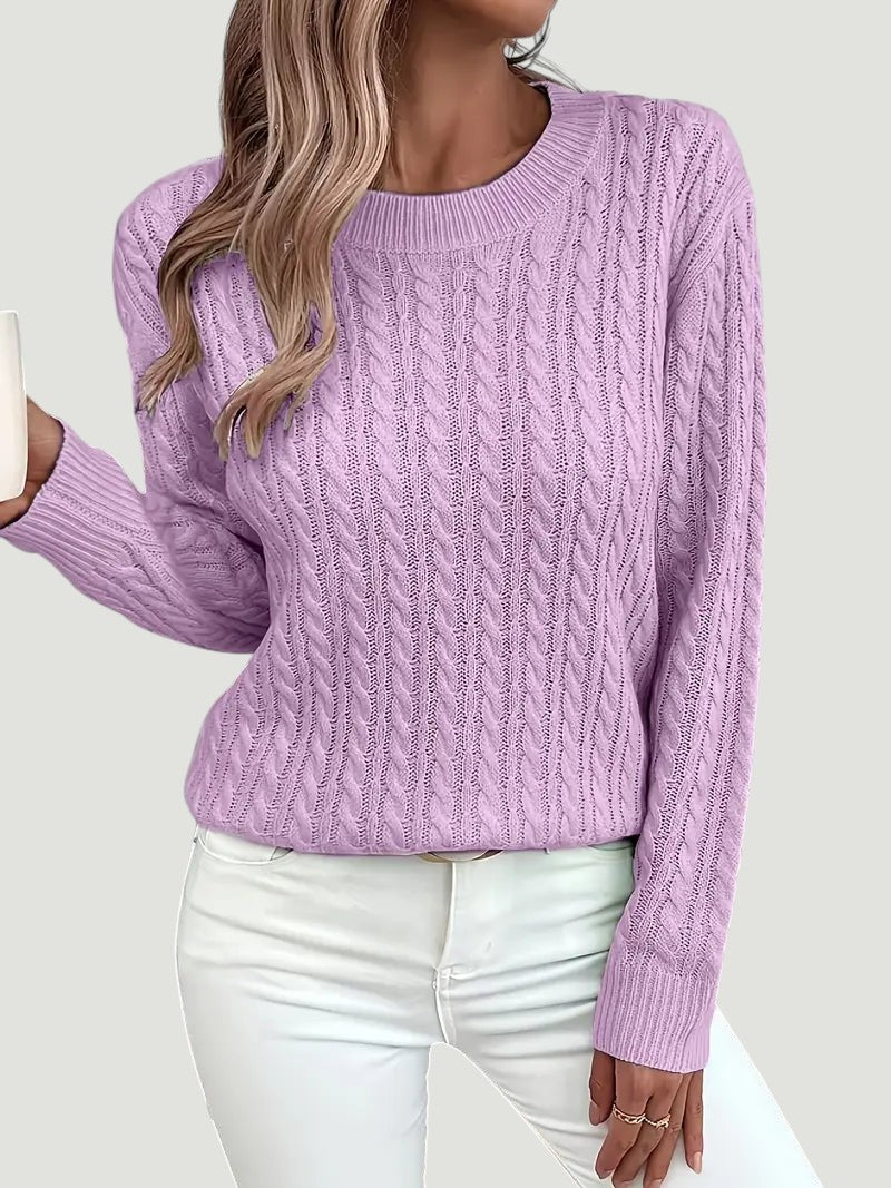 Lena – Pull en tricot à torsades pour femme
