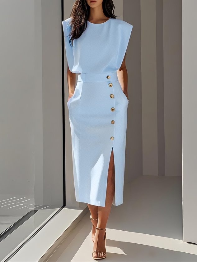 Sidonie™ Robe Féminine Chic et Structurée