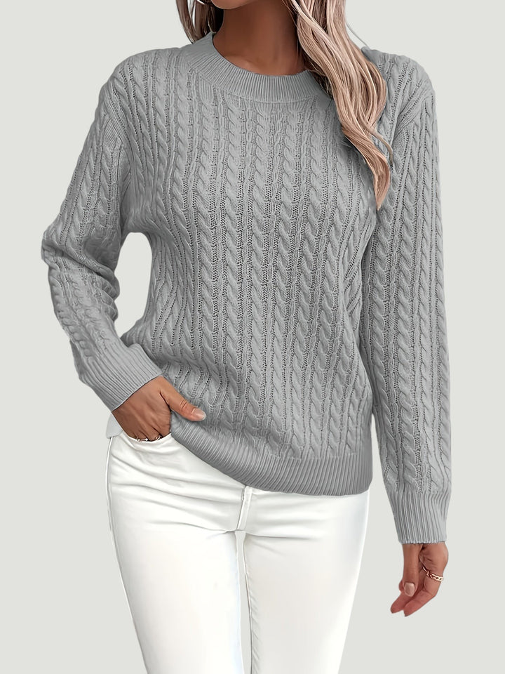 Lena – Pull en tricot à torsades pour femme