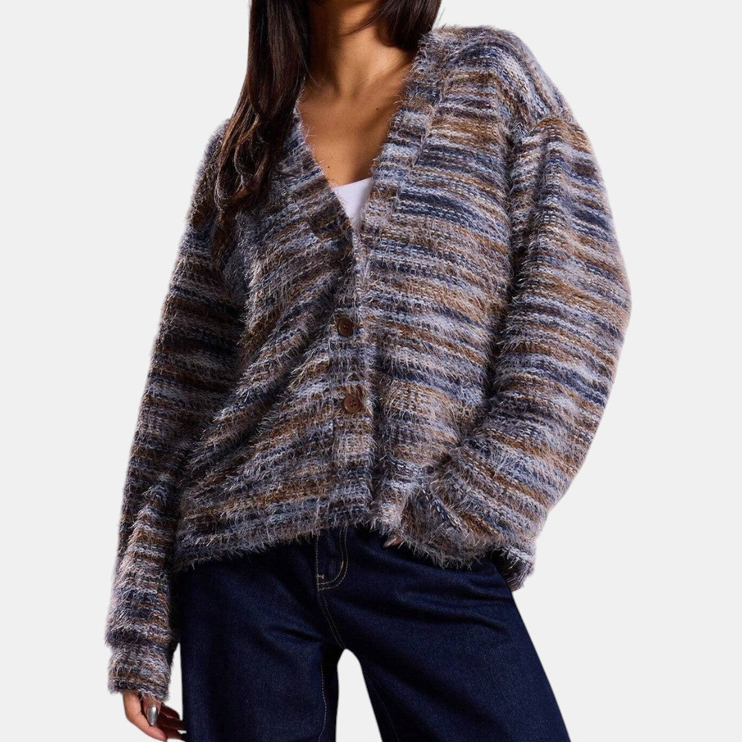 Mona - Gilet Multicolore Décontracté