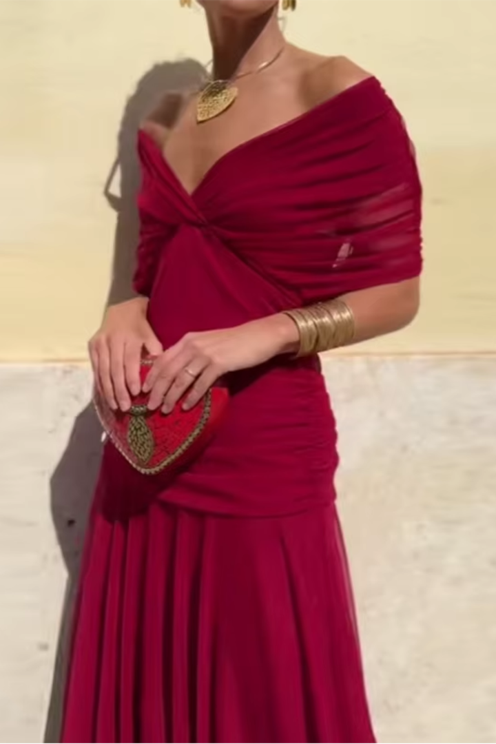 Claire | Robe Maxi de Fête Élégante à Col V