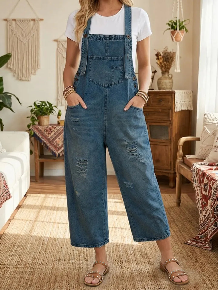 Aurevia | Salopette en jean effet vintage