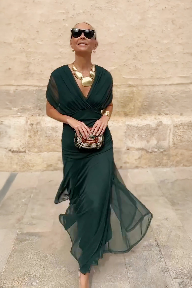 Claire | Robe Maxi de Fête Élégante à Col V