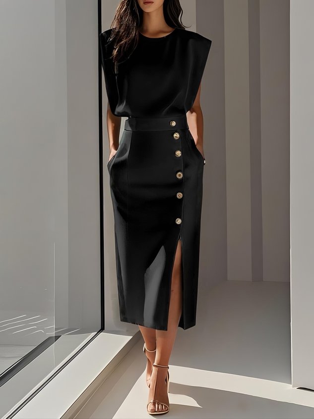 Sidonie™ Robe Féminine Chic et Structurée