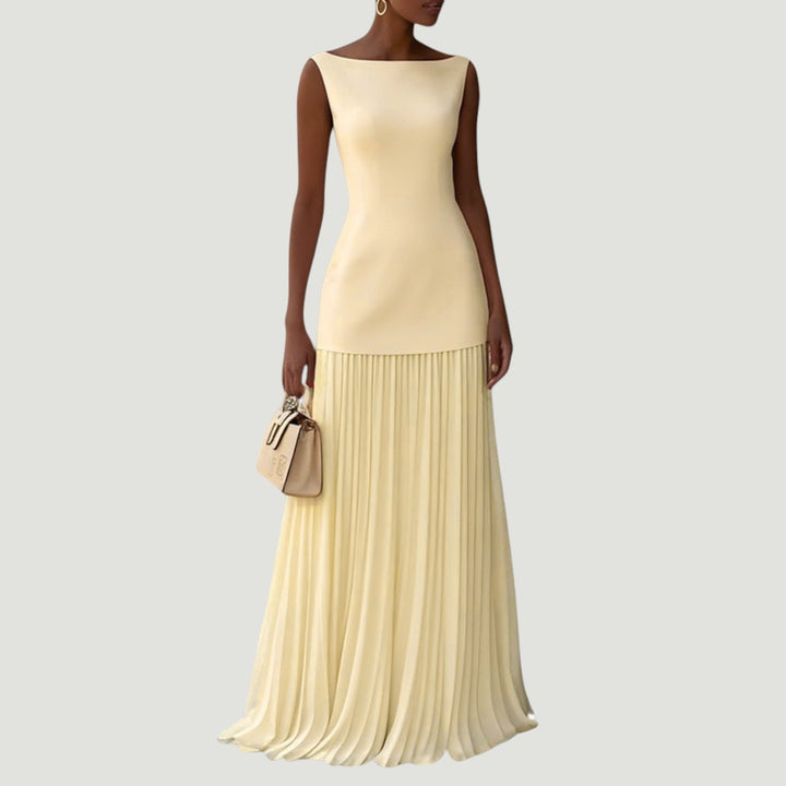 Celeste | Robe Maxi Plissée