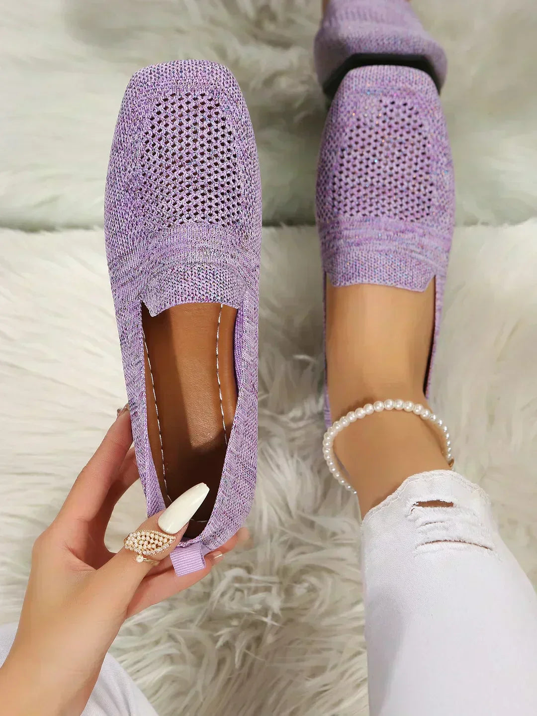 Océane™ Chaussures Féminines Maille Ajourée Confort Raffiné