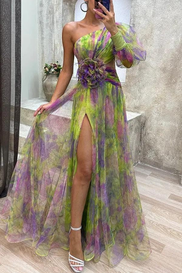 Grace | Robe Maxi Plissée Florale Évasion Estivale