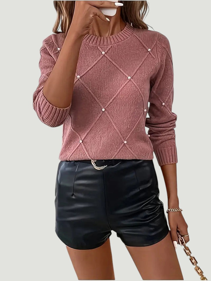 Élise - Pull Chic à Perles