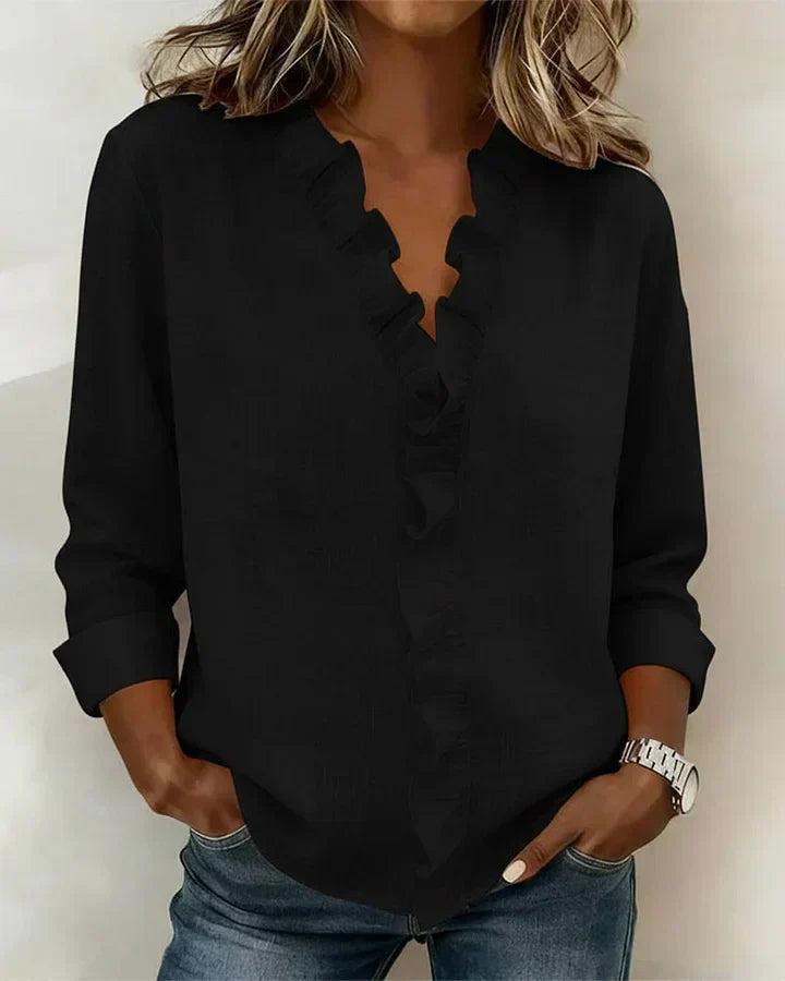 Serena™ Blouse Féminine à Volants Élégance Délicate