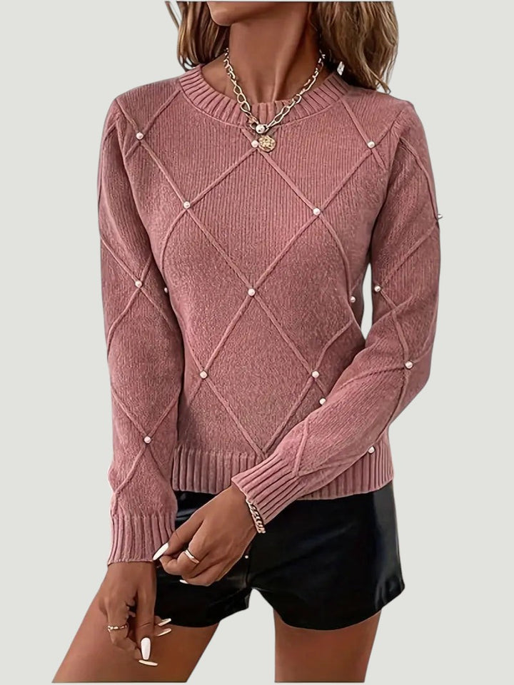 Élise - Pull Chic à Perles