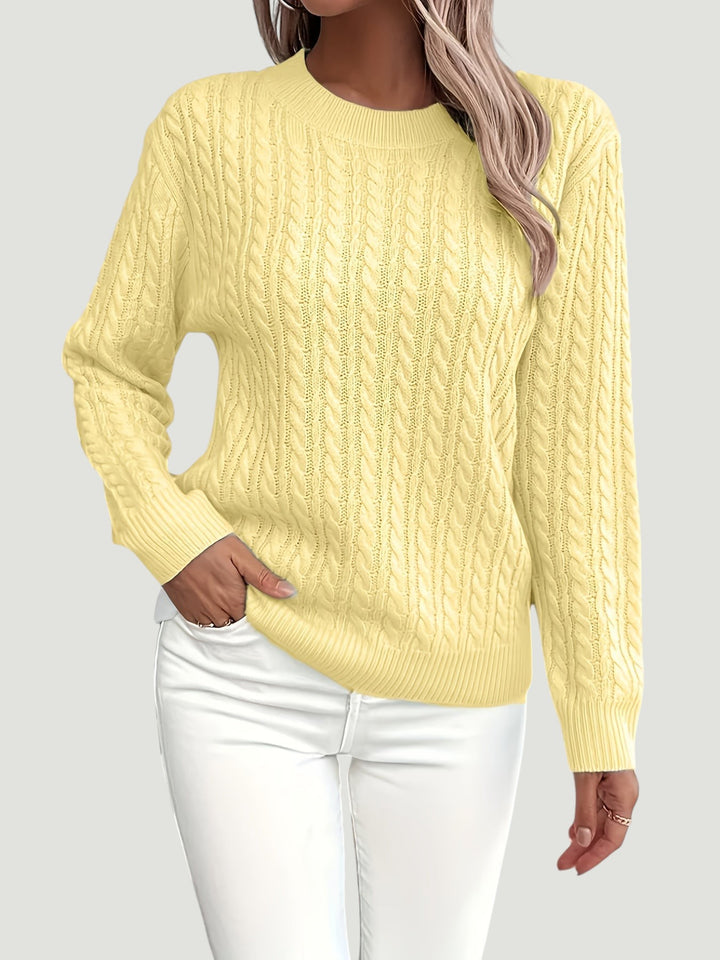 Lena – Pull en tricot à torsades pour femme