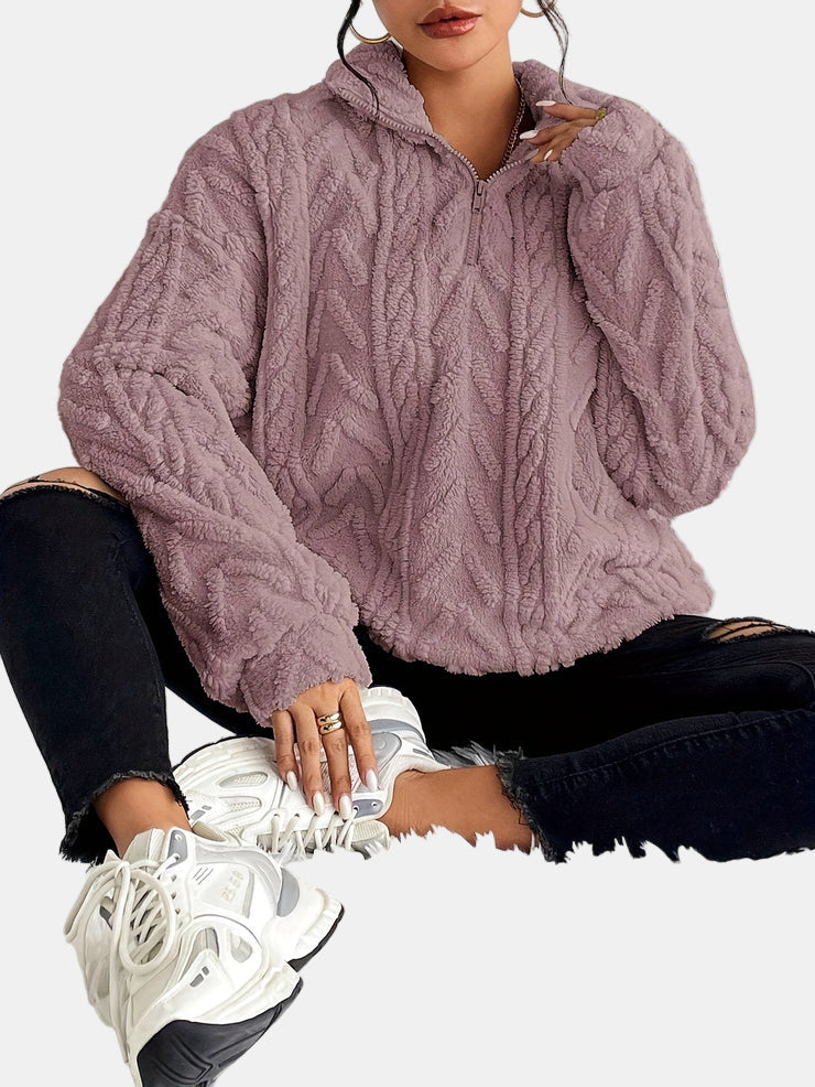 Marie - Pull Zippé Chic et Confortable