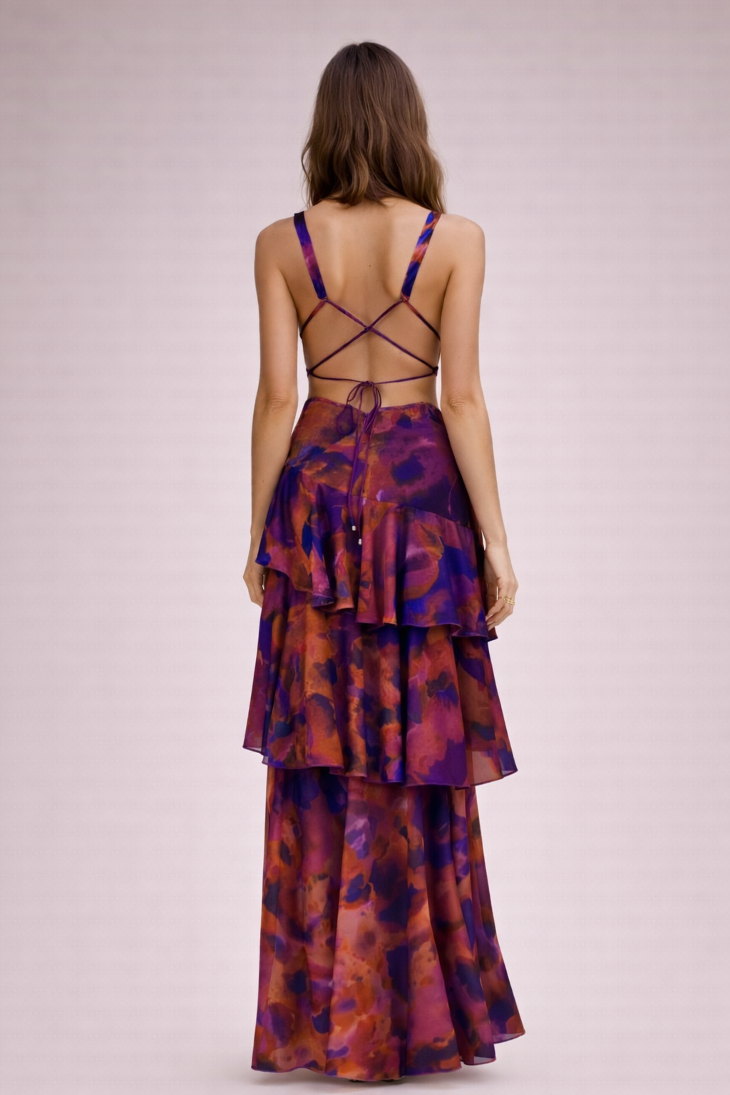 LORINE - Robe Maxi Élégance Cascade