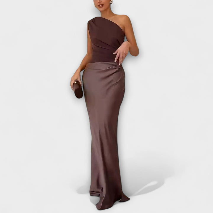 Luna - Robe asymétrique en satin