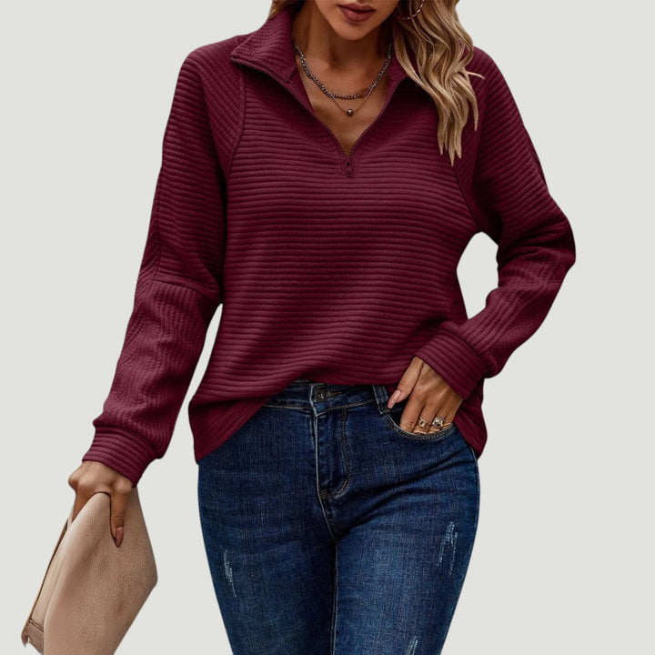 Suzanne - Pull Détail Demi-Zip