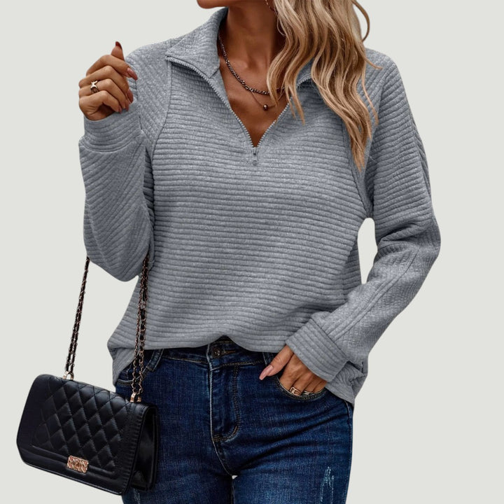 Suzanne - Pull Détail Demi-Zip