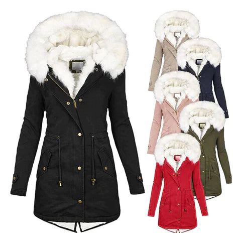 Giulia d’Hiver™ — Manteau chaud à capuche élégante