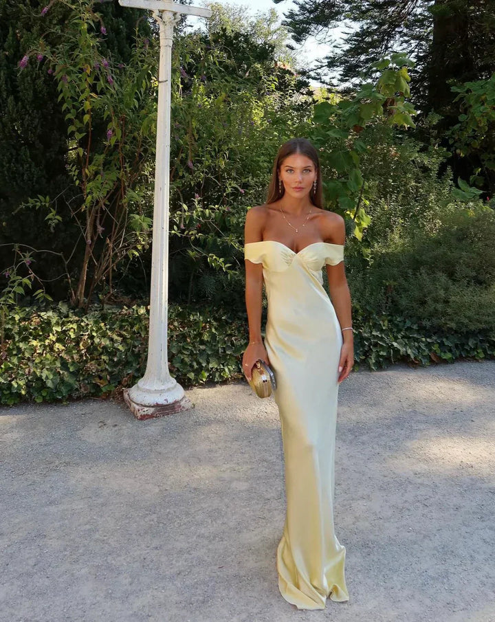 Bárbara - Robe Maxi en Satin