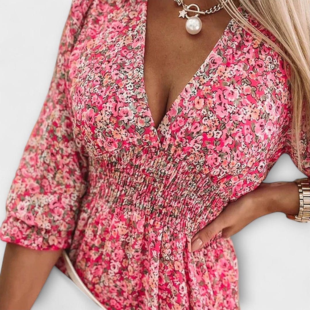 Delphine™ | Robe fleurie élégante
