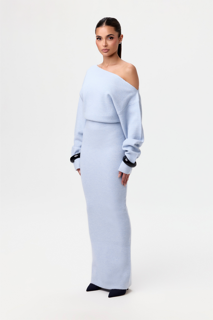 Apolline™ | Robe Pull à Épaules Dénudées