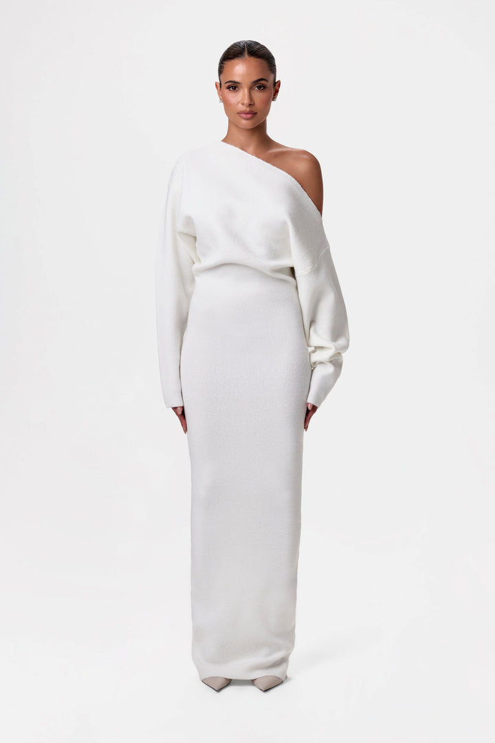 Apolline™ | Robe Pull à Épaules Dénudées