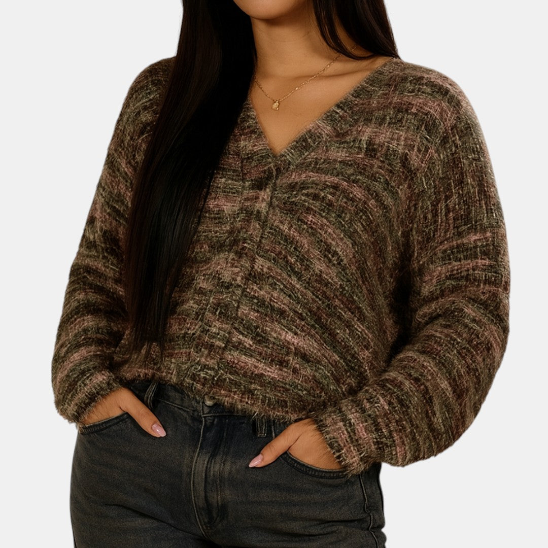 Mona - Gilet Multicolore Décontracté