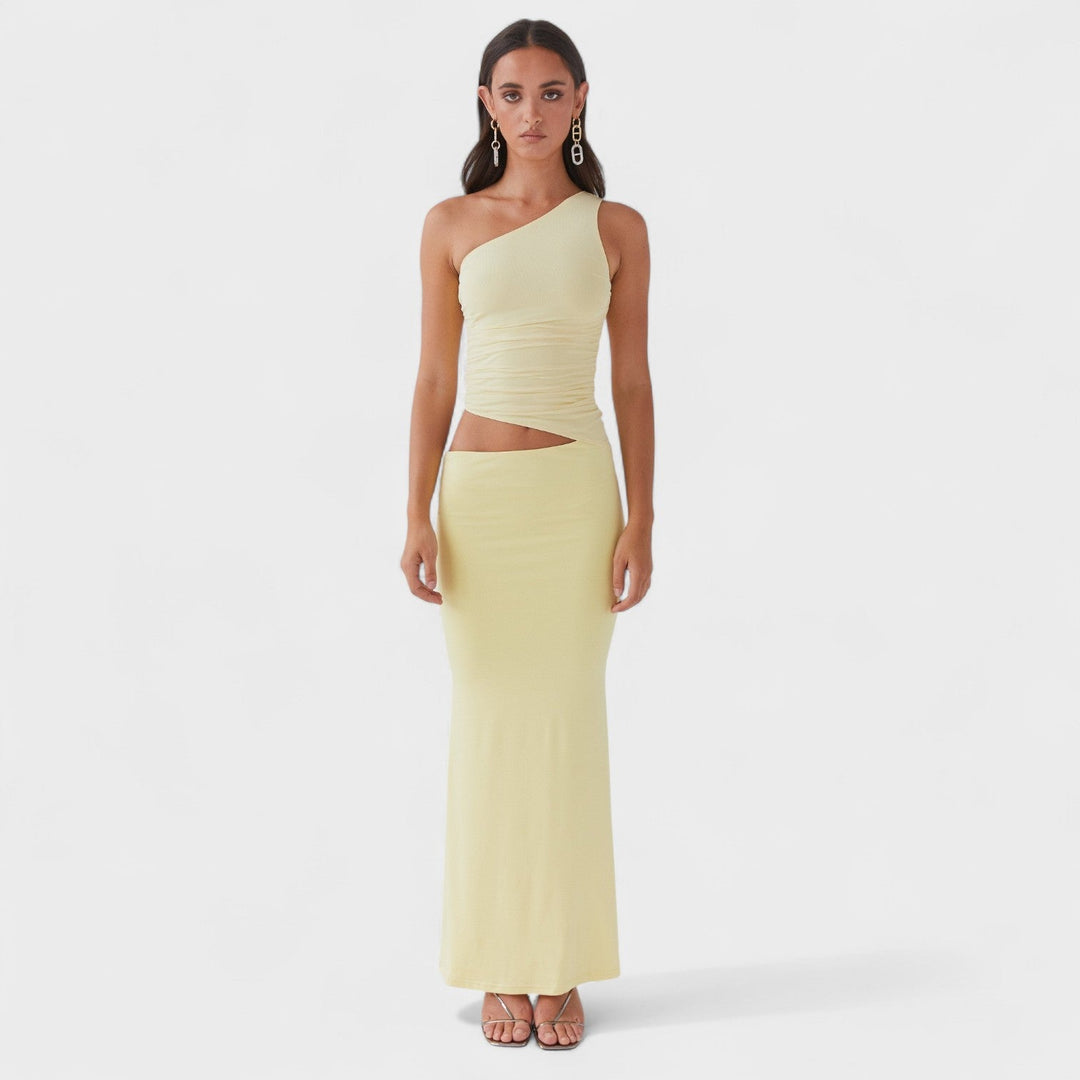 Serenela - Robe maxi asymétrique