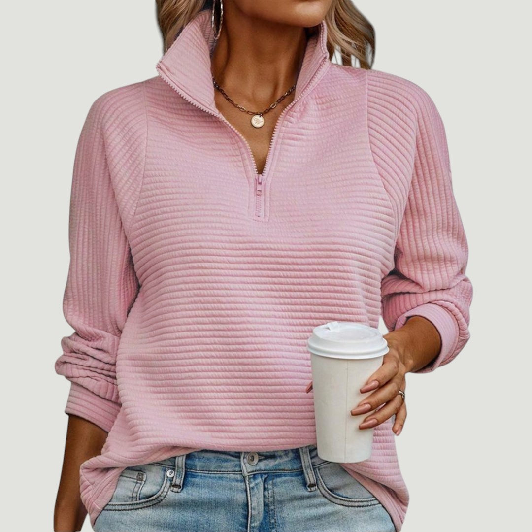 Suzanne - Pull Détail Demi-Zip