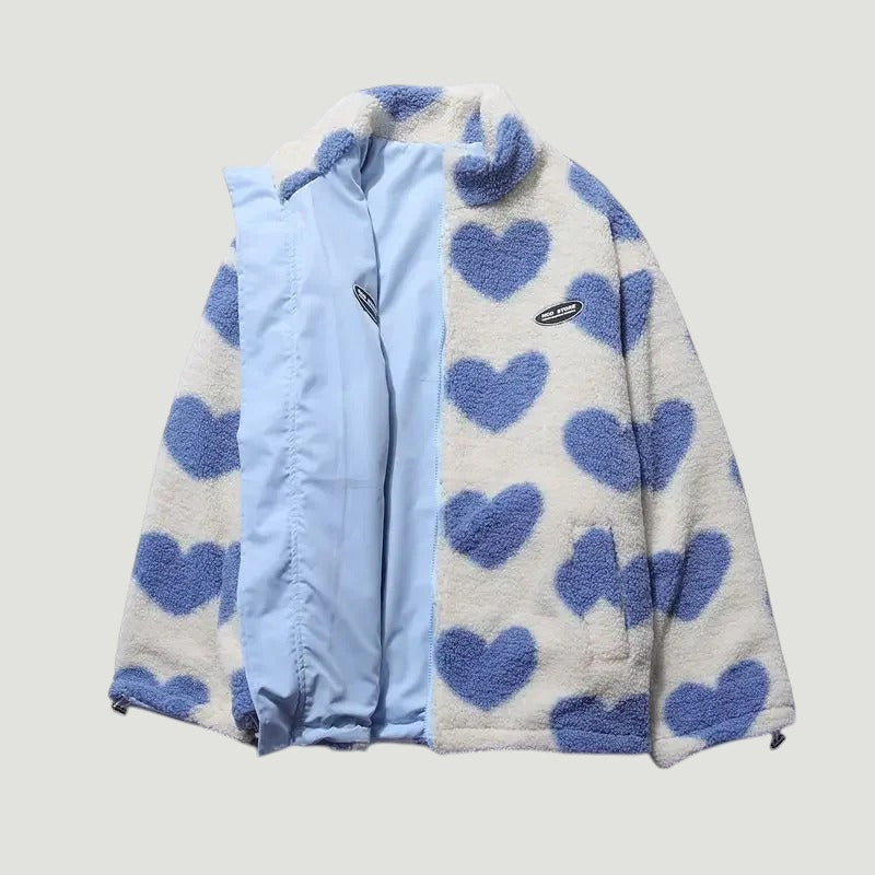 Katharina™ | Veste Réversible à Cœur – Élégance et Douceur Polyvalente