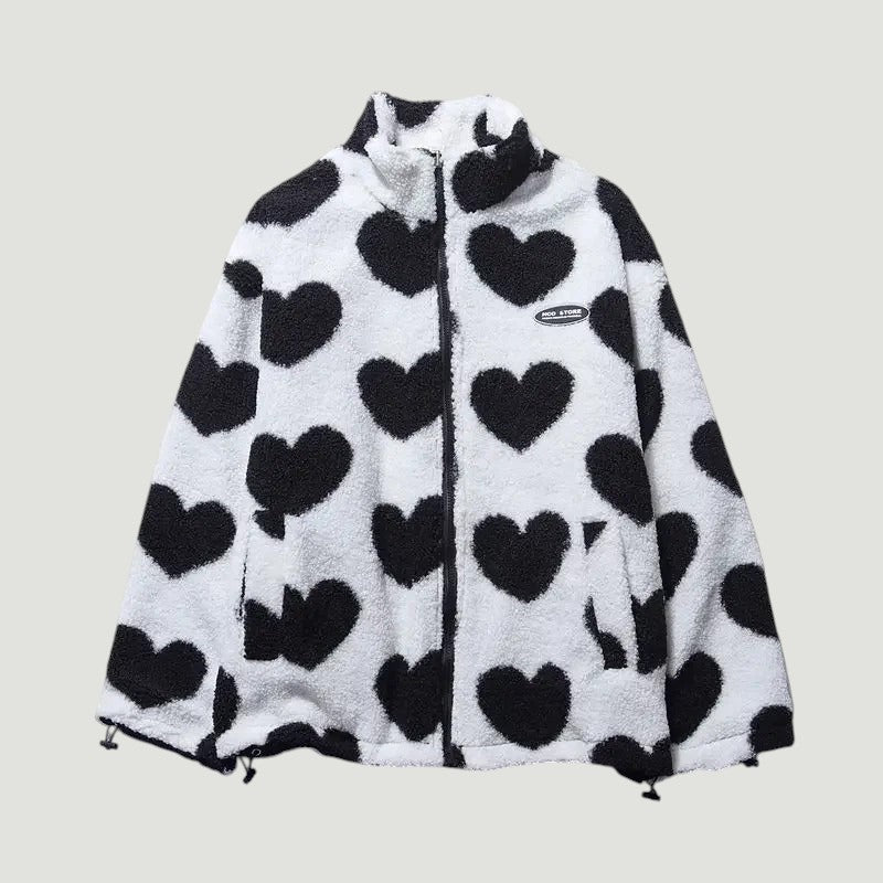 Katharina™ | Veste Réversible à Cœur – Élégance et Douceur Polyvalente