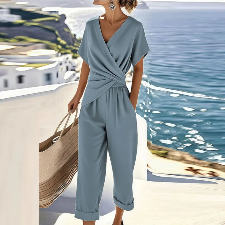 Anaëlle™ Combinaison Féminine Élégance Croisée